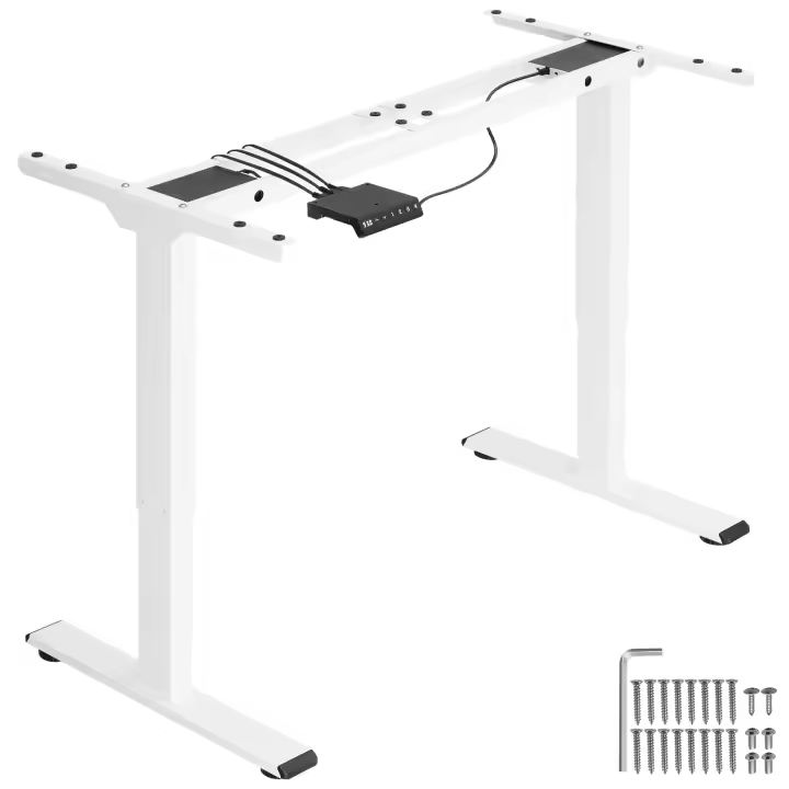 Tectake - Estructura eléctrica y ajustable en altura para mesa Melville 110-168 x 60 x 70-119 cm  Estructura eléctrica para mesa de diseño moderno  Altura ajustable de forma continua  Anchura ajustable de forma continua - 1