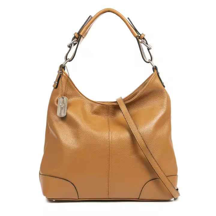 FIRENZE ARTEGIANI Ascoli bolso de hombro piel auténtica dollaro 36x12x26cm - 1