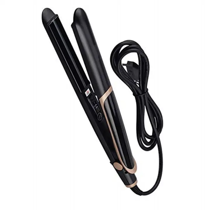 Plancha de pelo con pantalla LCD infrarroja ultrasónica, tabla de planchar plana, recupera planchas de pelo dañadas - 1