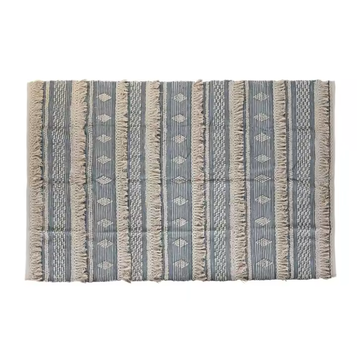 ALFOMBRA ALGODON 230X160X2 1600 GR AZUL TX204338 - 1