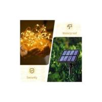 [2 Pack Guirnalda Luces LED Exterior Solar 12M 120 LED Luces Solares LED Exterior Jardin 8 Modos Cadena de Luces Decoracion para Arbol Fiesta Bodas Patio Festivales Halloween - details 1