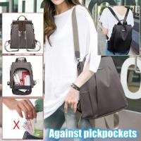 Mochila Casual Para Mujer 2023 Nylon Sólido Bolsa Escolar Moda Con Correa Desmontable Bolsa De Hombro Estilo Preppy - details 1