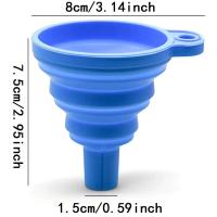 Funil De Silicona Universal Para Aceite De Motor Y Gasolina Fluido De Arrulla De Coche Portátil Plegable Automático - details 7