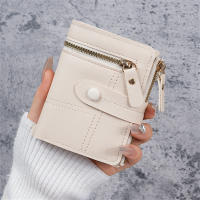 Cartera Para Mujer Color Sólido Delgada Con Botón Cartera Corta Para Tarjetas Y Monedas Funda Para Celular Material PVC - details 9