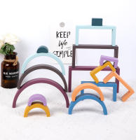 Juego De Colores Montessori De Madera Con 8 Capas Juguete De Pila De Bloques Coloridos Para Reconocimiento De Colores Y Construcción Para Niños De 4 a 6 Años - details 5