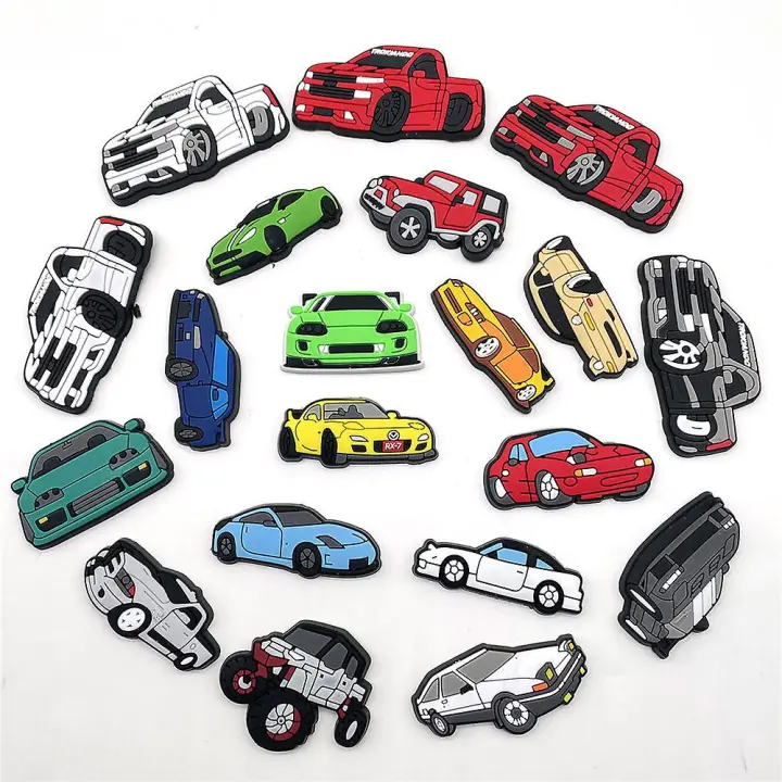 23 Pcs Car Themed Shoes Charms For Crocs Clog Sandals Decoration Accessories Gifts - 1