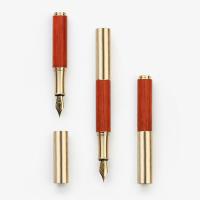 Mini Pluma De Madera De Bolsillo Pluma De Tinta Metálica Para Negocios Y Escuela Suministros De Escritura Portátil Regalo Estilo De Oficina - details 1