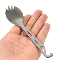 Lixada Cuchara De Titanio 2 En 1 Para Camping Y Viajes Con Abrebotellas Utensilio De Picnic Y Cena Para Mochilera - details 3