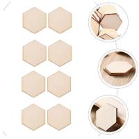 100/50 PCS Chips De Madera Blankas Hexagonales Para Decoración De Hogar Y DIY De Puzle Herramientas De Dibujo Hechas a Mano Para Niños - details 0