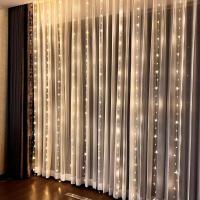 Luz De Cadena De Hadas LED Para Decoración De Fiesta Y Navidad 3M 4M 6M 8 Modos Luz De Cortina USB Para Habitación Y Exterior - details 0