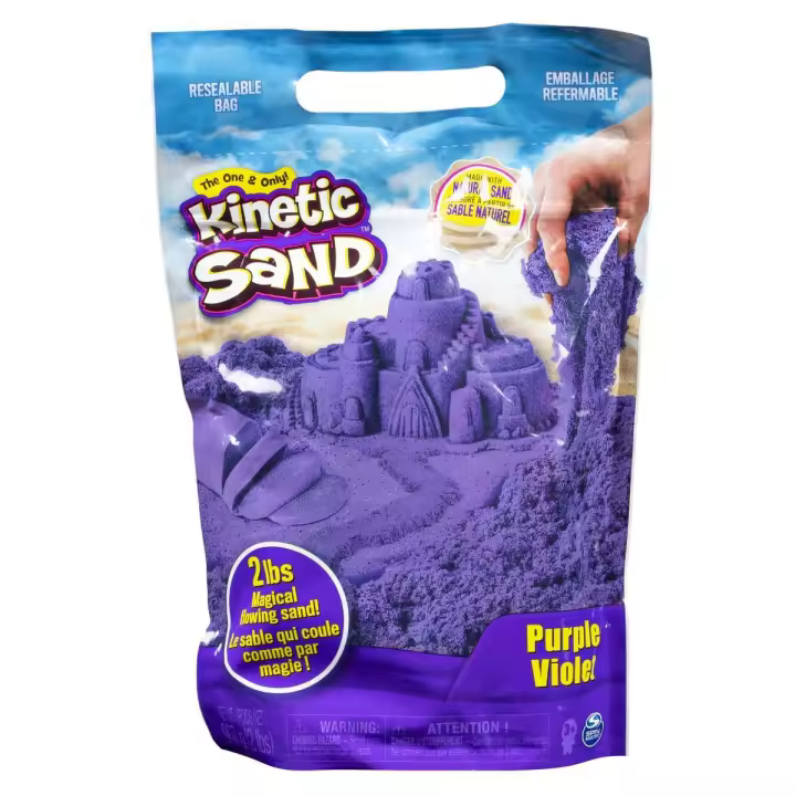 SPIN MASTER - KINETIC SAND - 907 g de Arena Mágica Morada para Mezclar, Moldear y Crear - Kit Manualidades Niños - 6061465 - Juguetes Niños 3 Años + - 1