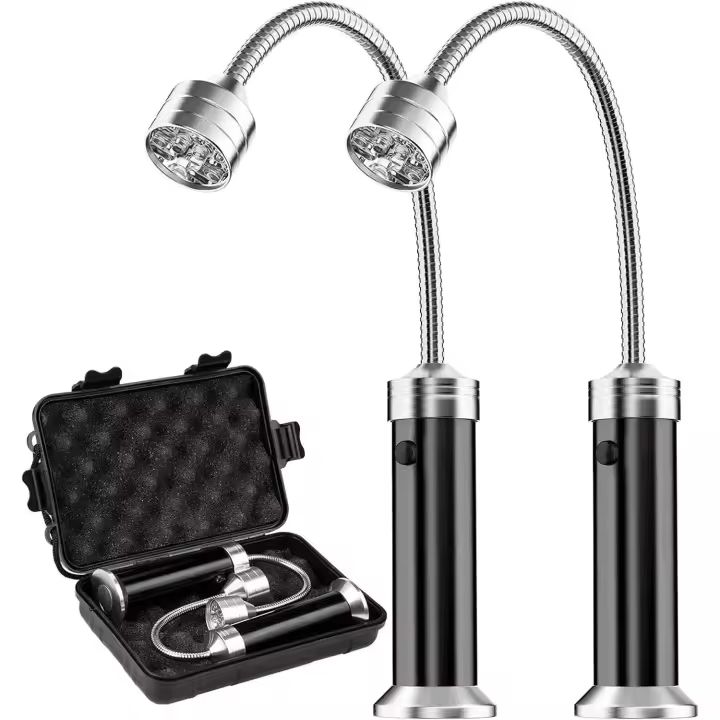 Luces para Barbacoa, 2 Luces LED Magníficas Ajustables de 360 Grados, Exterior, Barbacoa, Accesorios, Negro - 1