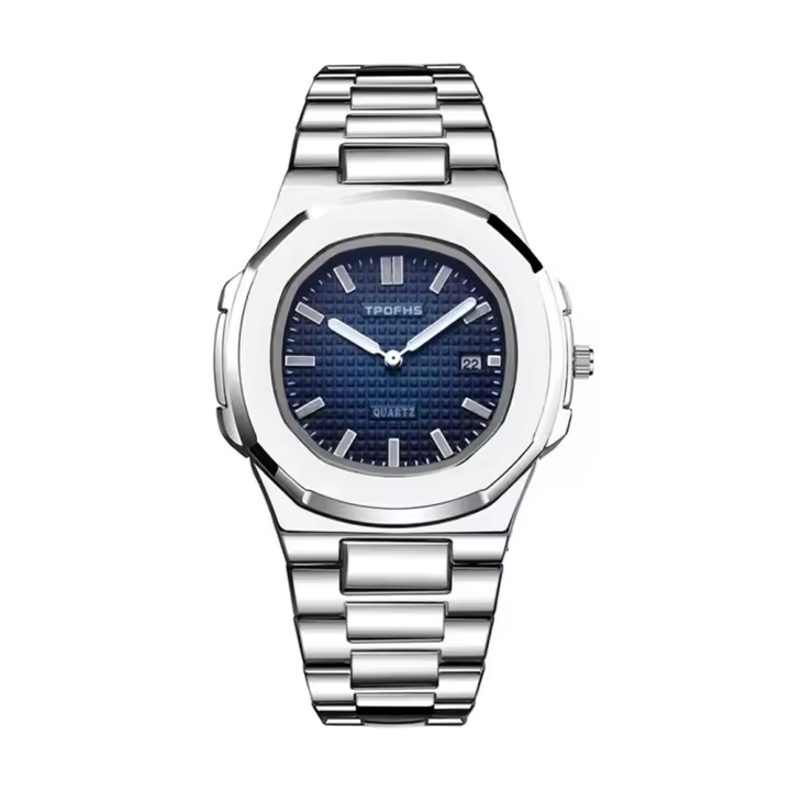 Reloj De Lujo Para Hombre Originate Quadrado De Acero Inoxidable Resistente Al Agua Con Luminiscencia Fecha Y Correa De Acero Reloj De Pulsera De Cuarzo - 1