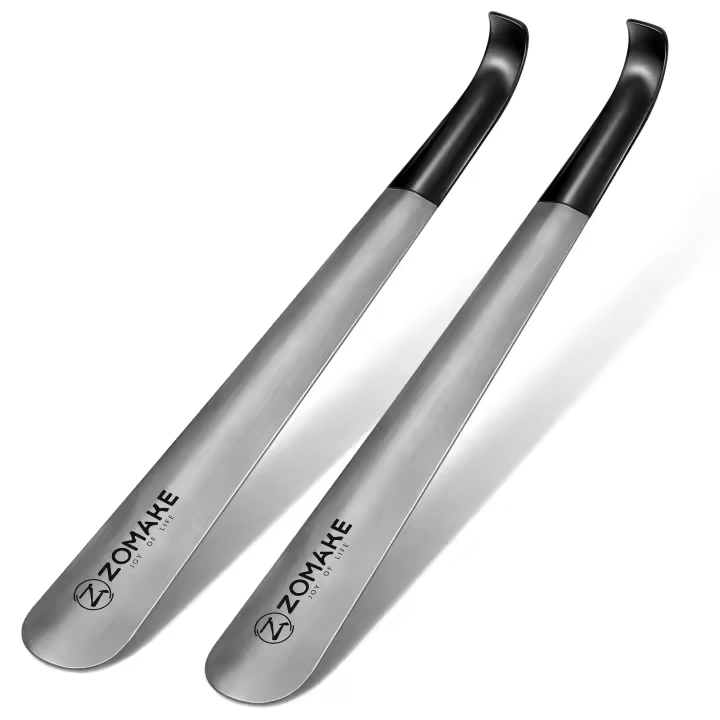 2Pcs Cremallera Para Zapatos Larga Y Duradera Acero Inoxidable Forma De Cuchara Herramienta Profesional Para Ponerse Los Zapatos - 1