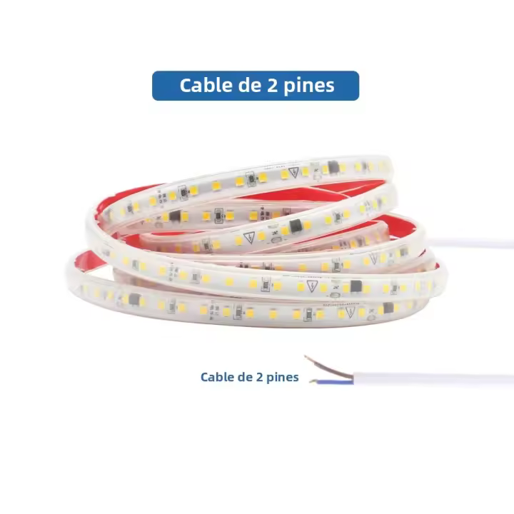 Tira De Luz LED Flexible SMD2835 IP67 220V 230V AC 120LEDs/m 3000K/4000K/6500K Para Jardín Decoración Exterior Calefacción Y Frío - 1