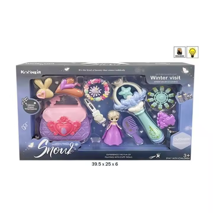 CAJA DE BELLEZA PRINCESA NIEVE CON VARITA DE LUZ - 1