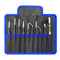 Set De 9 Pinzas De Acero Inoxidable Antiestáticas ESD Herramientas De Mantenimiento Precision Industrial Curvas Y Rectas Para Reparación - details 15