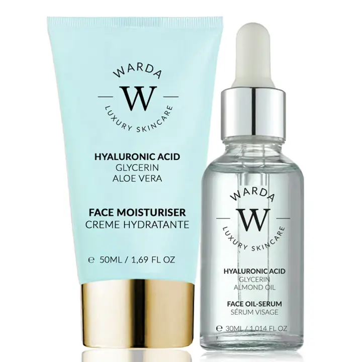 Warda Luxury Skincare HIDRATANTE CON ÁCIDO HIALURÓNICO 50 ml + SUERO DE ACEITE CON ÁCIDO HIALURÓNICO 30 ml - 1