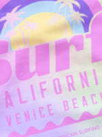 Traje De Baño De Un Pie Para Niñas Estilo Básico Con Estampado Gradient Surf Verano Playa Material Poliéster Y Spandex - details 5