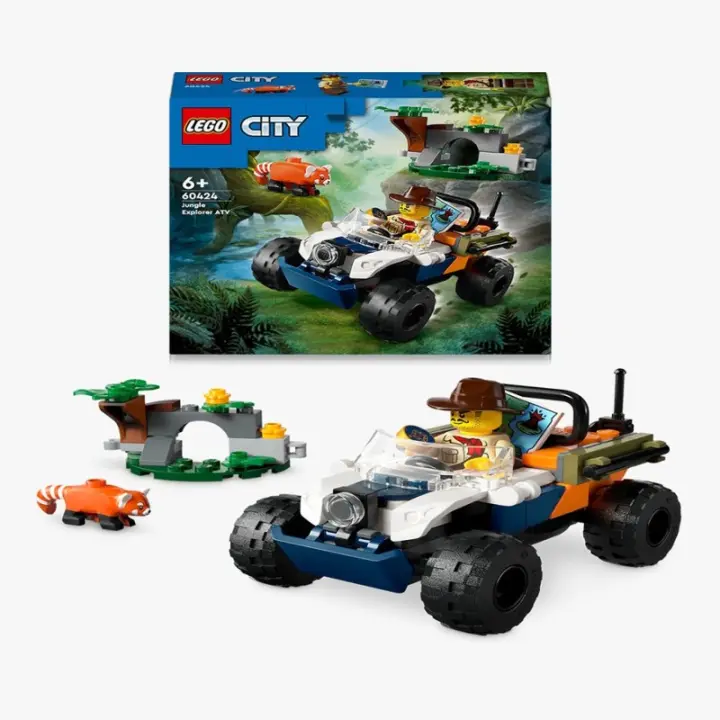 LEGO City Exploration 60424 Exploradores de la Jungla: Todoterreno y Misión del Panda Rojo edad a partir de 6+ años 24L60424 - 1