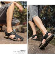 Sandalias De Verano Para Hombre Zapatos Planos Casuales Cómodos Y Antideslizantes Sandalias De Playa Ligeros Con Cordones Material Superior De Cuero Artificial Y Suela EVA - details 5