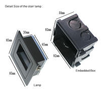 Luz De Escalera LED Impermeable 5W Instalación Revestida En Pared Interior Y Exterior Luz De Pasillo Moderna De Aluminio Borosilicato De Vidrio 85-265V - details 1
