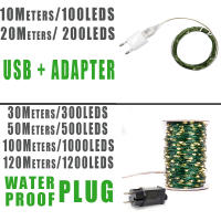 Guirnalda De Luces LED Verdes Para Arbol De Navidad Decoración De Hogar Y Exterior Impermeable Mini LED Para Fiesta Y Boda - details 7