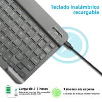Teclado Inalámbrico Bluetooth Para Tableta 78 Teclas Recargable Diseño Compacto Y Portátil Compatible Con iOS Y Android - details 5