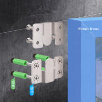 4pcs Gancho De Pared En Acero Inoxidable Clip De Foto Soporte Para Cuadro Y Llave De Muebles Conector De Sofá Y Cama Montaje Plano - details 6