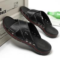 Zapatillas De Cuero Extra Anchas Para Hombre Sandalias De Comodidad Clásica Ligera Antideslizante Suela Duradera Para Exteriores - details 14