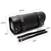Bolsa De Viaje Para Manillar De Motocicleta PU Cuero Impermeable Bolsa De Herramientas Vintage Para Harley Bobber Suzuki Honda - details 2