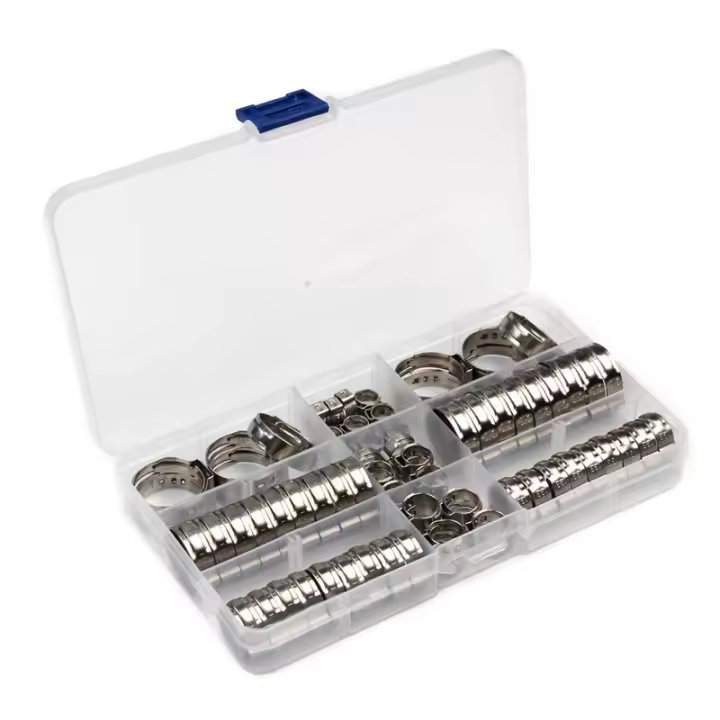 Kit De 80 Piezas De Abrazaderas De Acero Inoxidable 304 Para Tubos De Combustible Y Agua Herramienta De Enchufe Sin Pasos Abrazaderas De Herramienta De Enchufe - 1