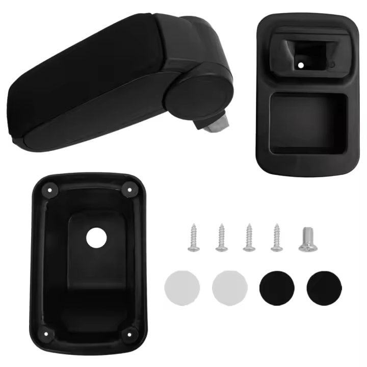 vidaXL Reposabrazos para coche ABS negro 14x33x(30-45,5) cm - 1
