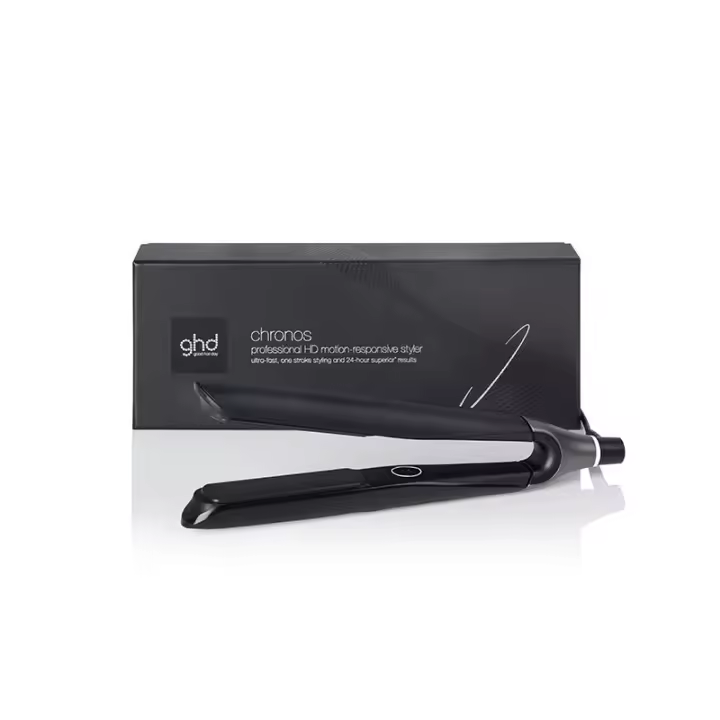 Plancha de pelo Ghd Chronos Negra Profesional | Tecnología HD para un peinado perfecto en una sola pasada - 1