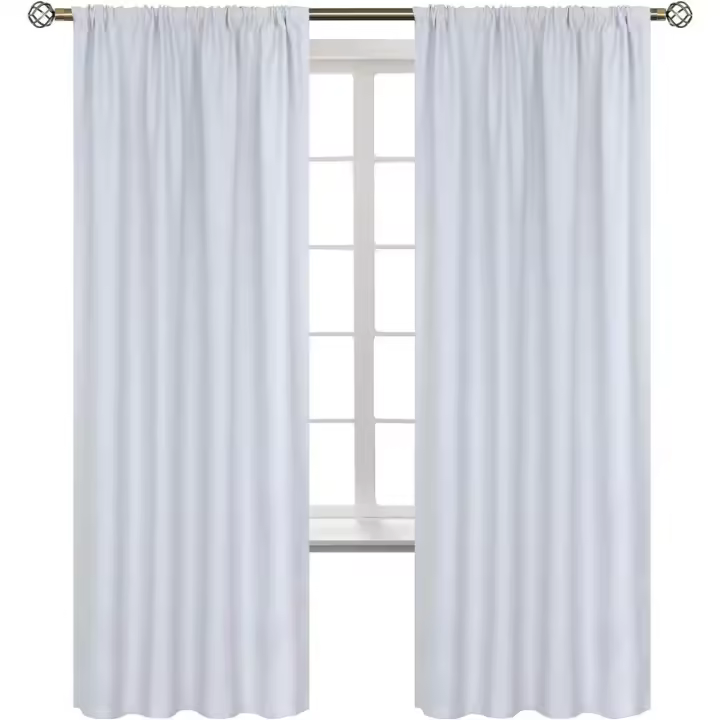 BGment Denim Blue Blackout Curtains 36 Inches Long for Kitchen Cafe Window - Short Length Thermal Insulated Drapes Darkening for Bathroom RV Window Privacy, 42 x 36 Inch, 2 Panels - 1