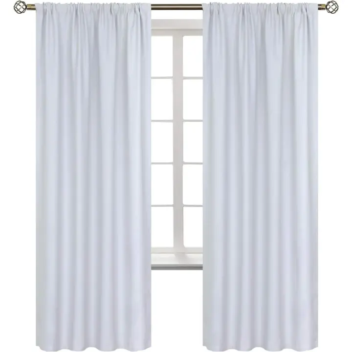 BGment Denim Blue Blackout Curtains 36 Inches Long for Kitchen Cafe Window - Short Length Thermal Insulated Drapes Darkening for Bathroom RV Window Privacy, 42 x 36 Inch, 2 Panels - 1