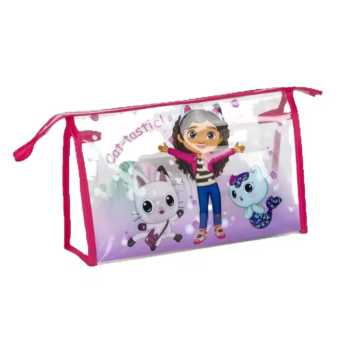 Cerdá Neceser de Viaje Gabby's Dollhouse Rosa | Completo Kit de Aseo | Incluye Toalla Microfibra y Accesorios - 1