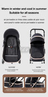YAZOCO - Cochecito de bebé fácil de doblar, asiento de seguridad, accesorios multifuncionales portátiles, artículos de viaje, estándares europeos, entrega gratuita, gran comodidad en 3 en 1 estrella - details 8