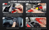 Arrancador portátil de batería de coche de 2000 A y 28 000 mAh, 12 V, Banco de energía de emergencia para automóvil con pinzas de seguridad inteligentes, pantalla inteligente y luz LED, inflador de neumáticos de 150 PSI para viajes y acampadas - details 3