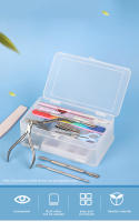 Caja De Almacenamiento Para Uñas Con 2 Pisos Espacio Grande Herramientas De Decoración De Uñas Cuchillo Pincel Archivo Plástico ABS Capacidad Grande Contenedor De Manicura - details 0