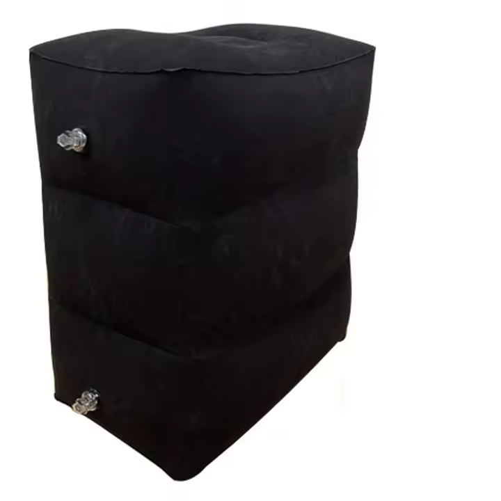 Almohada De Viaje Para Pies Inflable Ergonómica Con 3 Capas Soporte De Pie Ajustable Para Avión Almohada De Silla De Cojín De Espalda - 1