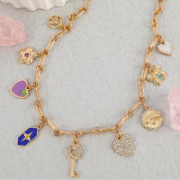 Encanto Collares de Gargantilla para mujer, joyería de moda para damas y niñas, joyería de moda, collar de encanto de llave de corazón de lujo - details 5