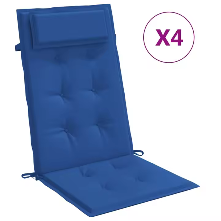 Zapatos de Silla con respaldo alto 6 UDS lona Oxford Azul Klein - 1