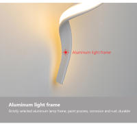Lámpara De Pared LED Estilo Nórdico Espiral Para Pasillos Y Escaleras Iluminación Interior Para Dormitorio Estudio Corredor - details 12