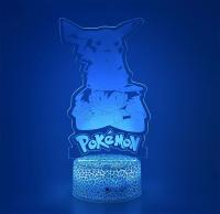 Lámpara De Noche LED Pokemon Gengar Haunter Gastly 3D Iluminación De Colores Cambiantes USB Regalo Para Niños Luz De Mesa Ilusión De Sueño - details 1