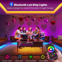 Tiras De LED RGBIC 5V 5050 Con APP Y Sincronización De Música Para TV PC Gaming Decoración De Luz 5M/10M/15M/20M USB Para Sala De Estar - details 3
