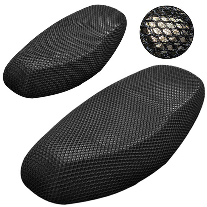 Cubierta De Asiento De Motocicleta Veraniega Para Motos Y Scooters Transpirable Y Resistente Al Calor En Color Negro Accesorios Para Motocicletas Protección Y Aislamiento De Calor