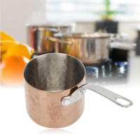 Olla pequeña para salsa de tres capas de acero inoxidable de Φ80 x 70 mm, sartén para sopa de color dorado rosa para utensilios de cocina a gas - details 2