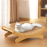 Alfombrilla De Rasguño Para Gatos Hecha De Madera Resistente Y Desmontable Con Cama De Descanso Para Gatos Juguete De Moler Para Gatos Y Gatitos - details 1