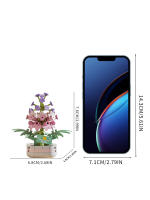 Bloques De Construcción De Suelo Con Rosa Eterna Y Girasol Juguete De Puzzle Accesorios Para Mesa Regalo Para Niños De 6 a 12 Años Material ABS - details 16